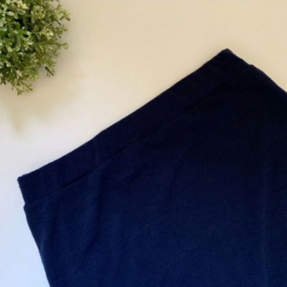 Lada Lucci womens plus 3x midi skirt navy stripe accent color block wool blend - Picture 5 of 8